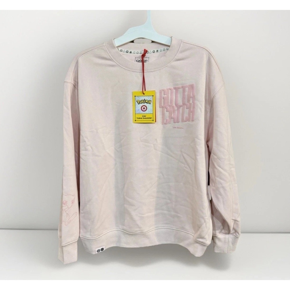 Pokemon x Target Pink Mew Sweatshirt Rare exclusive Gotta Catch 'Em All Kid's L